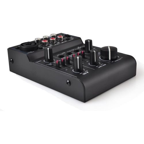  Pyle 2-Channel Audio Mixer - DJ Sound Controller Interface with USB Soundcard for PC Recording, XLR and 3.5mm Microphone Jack, 18V Power, RCA Input and Output for Professional and