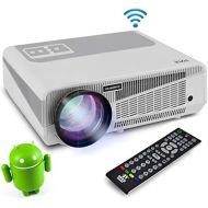 Pyle Full HD 1080p Hi-Res Mini Portable Smart Video Cinema Home Theater Projector - Built-In Dual Core Android Computer, WiFi Wireless Multimedia, LCD+LED, HDMI & USB Inputs for Blu Ray