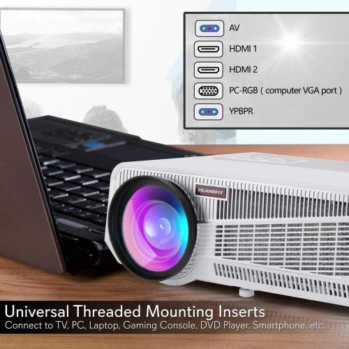  Pyle Full HD 1080p Hi-Res Mini Portable Smart Video Cinema Home Theater Projector - Built-In Dual Core Android Computer, WiFi Wireless Multimedia, LCD+LED, HDMI & USB Inputs for Blu Ray