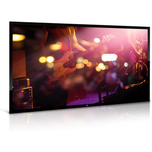  Visit the Pyle Store Pyle 120 Projector Screen Matte White Home Theater TV Wall Mounted Fixed Flat w/ 16:9 Aspect Ratio Full HD Projection - Easy Mount Ideal for Office Presentation PRJTPFL122 Black