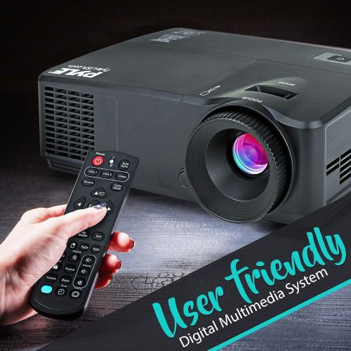  Visit the Pyle Store Pyle Full HD DLP 1080P 3000 Lumens Projector Home Theater High Performance Ceiling Mountable, System & Keystone Adjustment for TV, Laptop & Business Office Presentation-(PRJLEDLP20