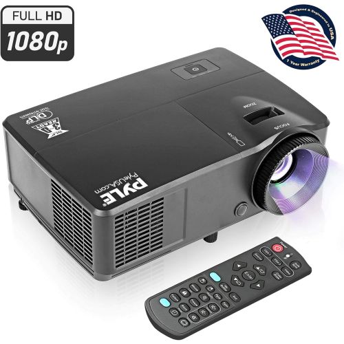  Visit the Pyle Store Pyle Full HD DLP 1080P 3000 Lumens Projector Home Theater High Performance Ceiling Mountable, System & Keystone Adjustment for TV, Laptop & Business Office Presentation-(PRJLEDLP20