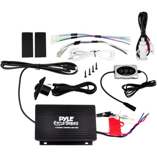  Pyle PLUTVA102 Waterproof Dual Wakeboard Speaker and Amplifier Sound System Kit, Includes (2) 4 Marine Grade Speakers