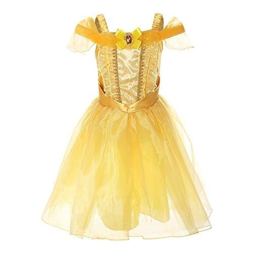  Visit the ReliBeauty Store ReliBeauty Little Girls Princess Costume Dress up RB-G9169, 4, Yellow