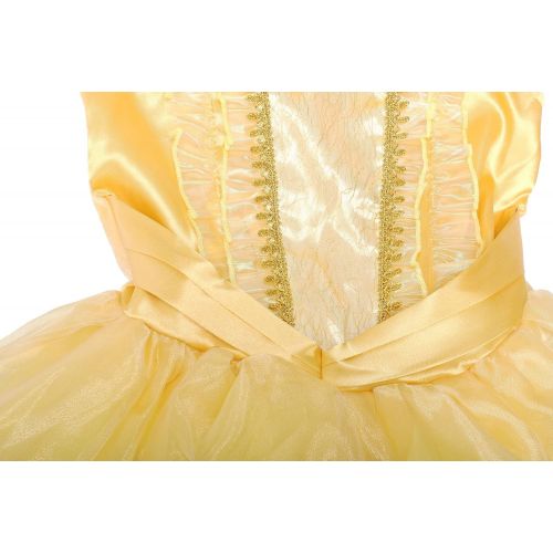  Visit the ReliBeauty Store ReliBeauty Little Girls Princess Costume Dress up RB-G9169, 4, Yellow