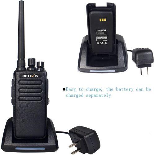  Retevis RT81 Two Way Radio Long Range IP67 Waterproof Walkie Talkies 10W UHF 400-470 MHz 32 Channel Ham Radio with Programming Cable(1 Pack)