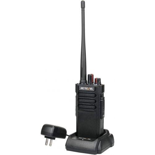  Retevis RT29 2 Way Radios UHF 10W 3200mAh Long Range VOX Encryption Walkie Talkies with Speak Mic (Black, 6 Pack)