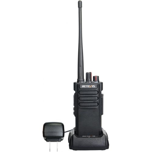  Retevis RT29 2 Way Radios UHF 10W 3200mAh Long Range VOX Encryption Walkie Talkies with Speak Mic (Black, 6 Pack)