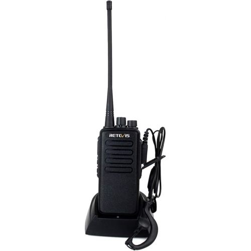  Retevis RT1 2 Way Radio 10W VHF 3000mAh 16CH Scan VOX Scrambler 1750Hz Tone Walkie Talkies Handheld Transceiver Ham Amateur Radio with Earpiece (Black)