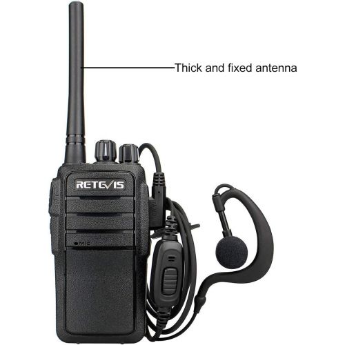  Retevis RT21 Walkie Talkies Generation 2 FRS Radio 16CH UHF Two Way Radio Rechargeable VOX Scramble 2 Way Radios(4 Pack) with 2 Pin C-Type Earpiece(4 Pack)