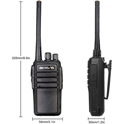  Retevis RT21 Walkie Talkies FRS Radio 2W 2 Way Radios FCC 16CH CTCSSDCS VOX License Free Two Way Radio (10 Pack) with Programming Cable