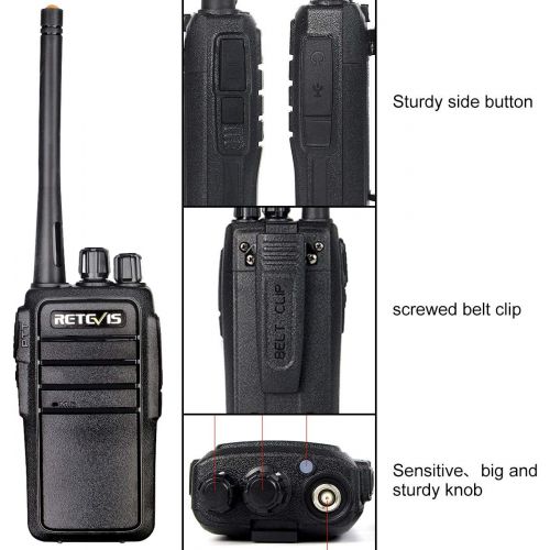  Retevis RT21 Walkie Talkies FRS Radio 2W 2 Way Radios FCC 16CH CTCSSDCS VOX License Free Two Way Radio (10 Pack) with Programming Cable