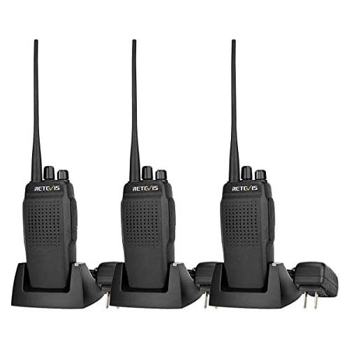  Retevis RT26 Two Way Radio 10W 3000 mAh High Power UHF 400-470MHz VOX Scan Handheld Transceiver(3 Pack) and Programming Cable