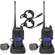 Retevis RT6 Walkie Talkies IP67 Waterproof Dual Band VHFUHF 136-174Mhz400-520Mhz 2 Way Radio with Earpiece(2 Pack) and Programming Cable(1 Pack)