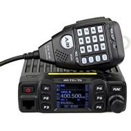 Retevis RT95 Mobile Radio Dual Band Transceiver VHF 136-174 UHF430-490 MHz 25W Color LCD Mobile Two Way Radio With DTMF Function (Black, 1 pack)