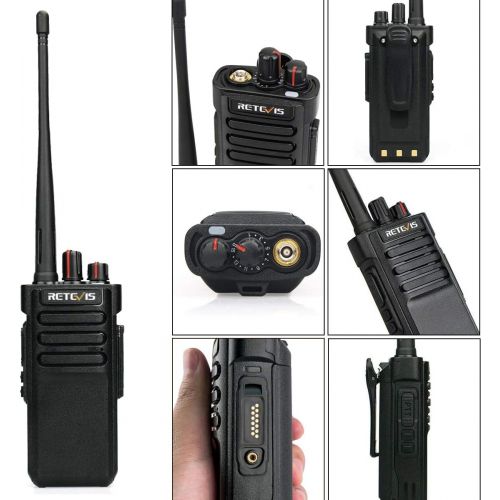  Retevis RT29 Walkie Talkies Long Range 10W 3200mAh UHF VOX Encryption 2 Way Radio Walkie Talkies (Black, 6 Pack)