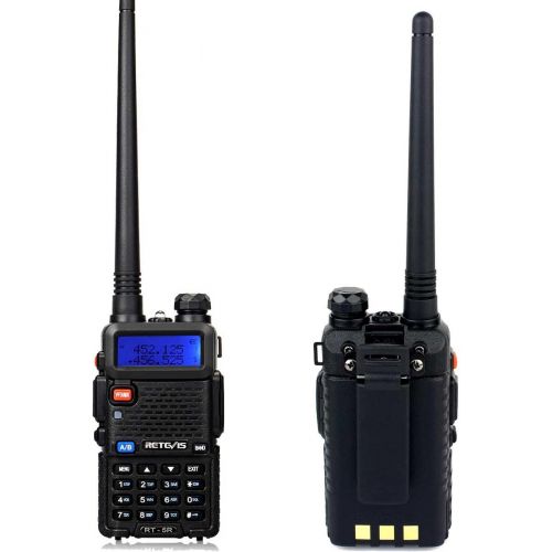  Retevis RT-5R 2 Way Radio 5W 128CH UHFVHF 136-174400-520 MHz Dual Band Dual Standby DTMFCTCSSDCS FM Ham Radio (2 Pack)