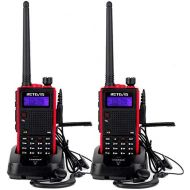 Retevis RT5 Dual Band Walkie Talkies 7W Dual Band VHFUHF 136-174400-520 MHz 128 CH VOX FM Two Way Radio(2 Pack) and Programming Cable
