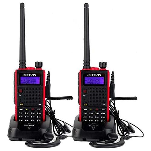  Retevis RT5 Dual Band Walkie Talkies 7W Dual Band VHFUHF 136-174400-520 MHz 128 CH VOX FM Two Way Radio(2 Pack) and Programming Cable