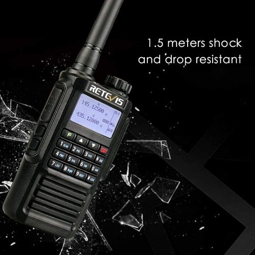  Retevis RT87 Two Way Radios IP67 Waterproof Long Range Louder Speaker Walkie Talkies (Black,10 Pack) with FM Function