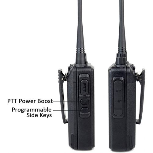  Retevis RT1 10W UHF Rechargeable Two-Way Radio 70CM 16CH VOX Scrambler Handheld Transceiver with Earpiece and Speaker Mic (2 Pack)