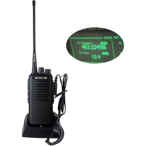  Retevis RT1 10W Two Way Radio UHF 16CH VOX 3000mAh Handheld Transceiver and 2 Pin PTT Covert Acoustic Earpiece (5 Pack)