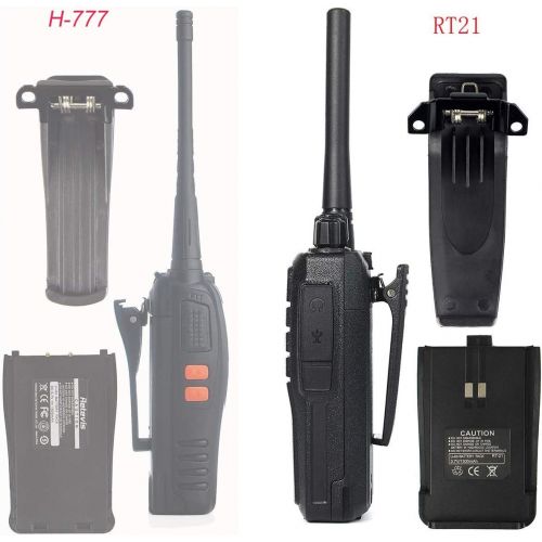  Retevis RT21 Two Way Radio UHF 16 CH 2 Way Radio VOX Scrambler Walkie Talkies Rechargeable(1 Pair) with Covert Air Acoustic Earpiece(2 Pack)