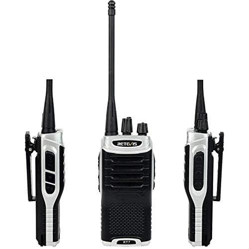  Retevis RT7 Walkie Talkies Rechargeable UHF Radio 3W VOX FM 16CH Two Way Radios with Headsets(20 Pack) with Programming Cable