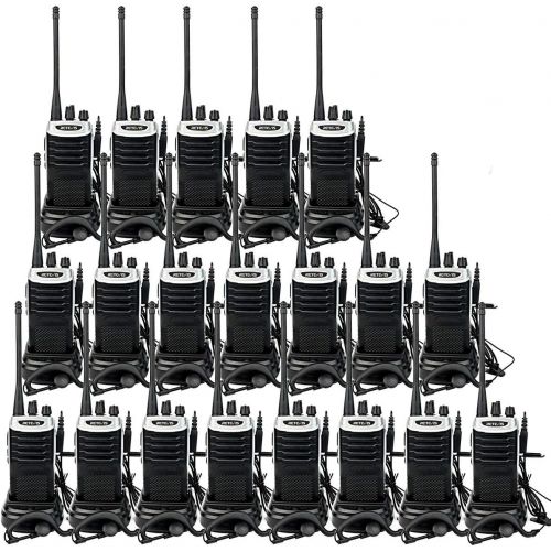  Retevis RT7 Walkie Talkies Rechargeable UHF Radio 3W VOX FM 16CH Two Way Radios with Headsets(20 Pack) with Programming Cable