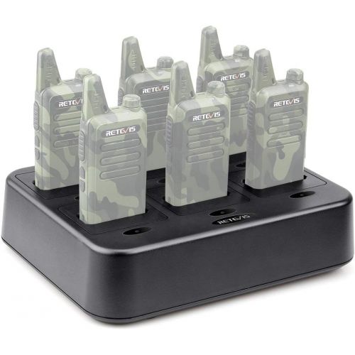 Retevis RT22 Six-Way Charger Multi Unit Charger for Retevis RT22 Walkie Talkie and Battery (1 Pack)