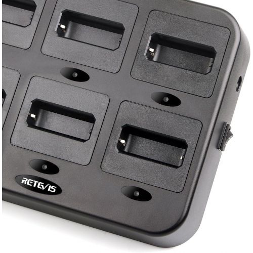  Retevis RT22 Six-Way Charger Multi Unit Charger for Retevis RT22 Walkie Talkie and Battery (1 Pack)