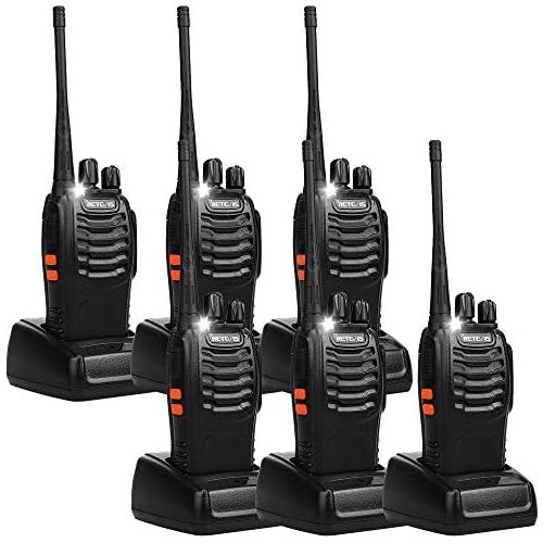  Retevis H-777 Two Way Radio Signal Band UHF Rechargeable Walkie Talkies(6 Pack)