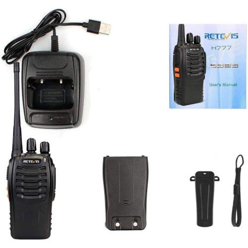  Retevis H-777 Two Way Radio Signal Band UHF Rechargeable Walkie Talkies(6 Pack)