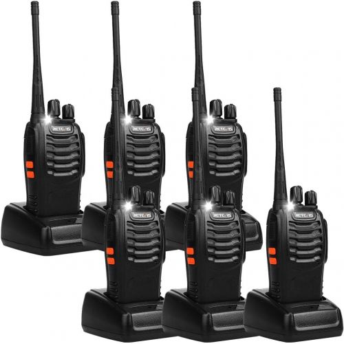  Retevis H-777 Two Way Radio Signal Band UHF Rechargeable Walkie Talkies(6 Pack)