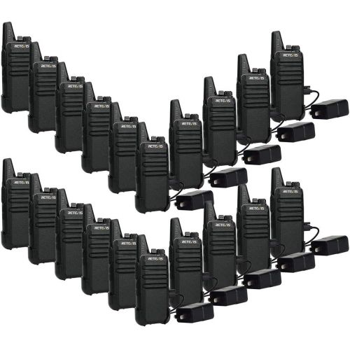  Retevis RT22 Walkie Talkies VOX 16CH FRS Radio CTCSSDCS 2 Way Radios (20 Pack)