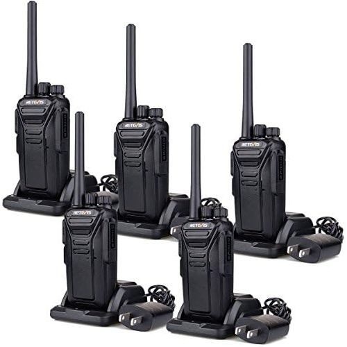  Retevis RT27 Walkie Talkies FRS Radio 22CH Scrambler VOX FCC Certification License-Free 2 Way Radio (Black,5 Pack)