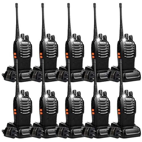  Retevis H-777 Walkie Talkies UHF Long Range Rechargeable 2 Way Radio 16CH Portable Handheld Emergency Two Way Radios Set (10 Pack)