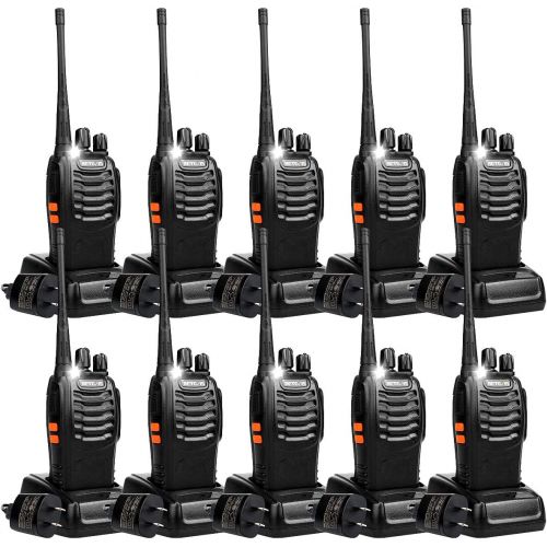  Retevis H-777 Walkie Talkies UHF Long Range Rechargeable 2 Way Radio 16CH Portable Handheld Emergency Two Way Radios Set (10 Pack)