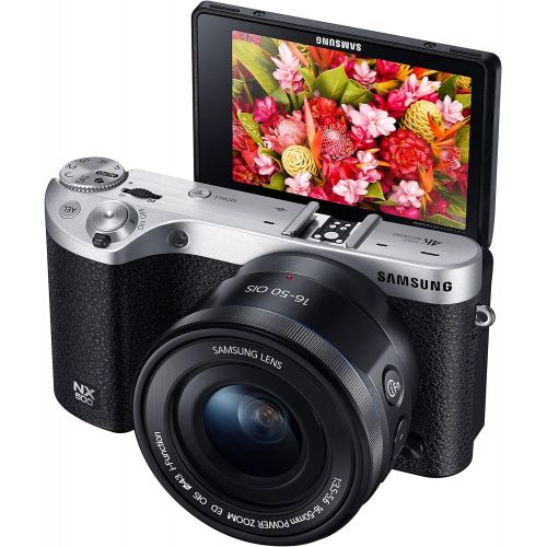 삼성 Samsung NX500 28 MP Wireless Smart Mirrorless Digital Camera with 16-50mm Power Zoom Lens (Black)