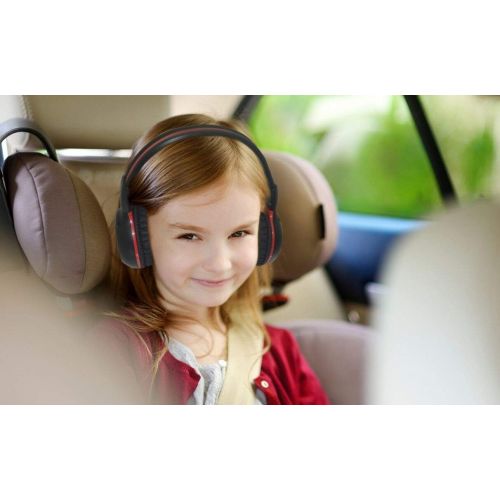  [아마존베스트]SIMOLIO 2 Pack of Wireless Car Headphones, Wireless Headphones for Kids, in Car Wireless Headphones with Travelling Bag for Universal Rear Entertainment System, 2 Channel Wireless Headphon