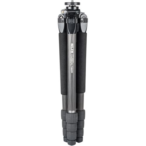  Slik SLIK Professional 4 Carbon Fiber Tripod Legs with Geared Column - Supports 44 lb (20 kg), Black (616-165)