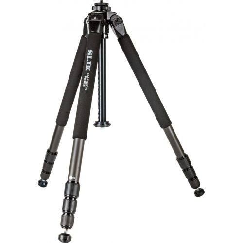  Slik SLIK Professional 4 Carbon Fiber Tripod Legs with Geared Column - Supports 44 lb (20 kg), Black (616-165)