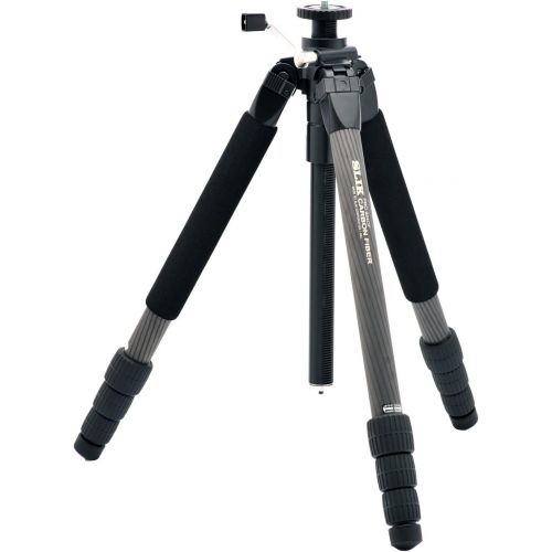  Slik SLIK Professional 4 Carbon Fiber Tripod Legs with Geared Column - Supports 44 lb (20 kg), Black (616-165)