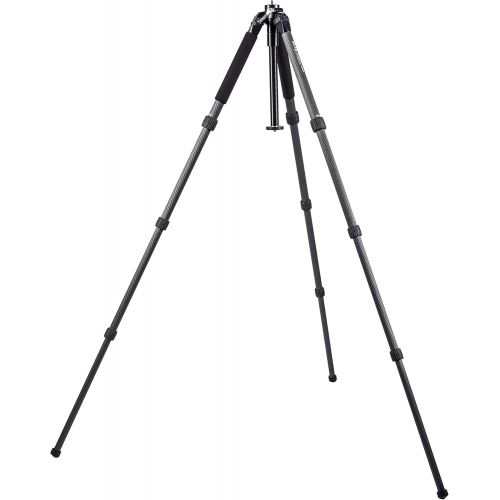  Slik SLIK Professional 4 Carbon Fiber Tripod Legs with Geared Column - Supports 44 lb (20 kg), Black (616-165)