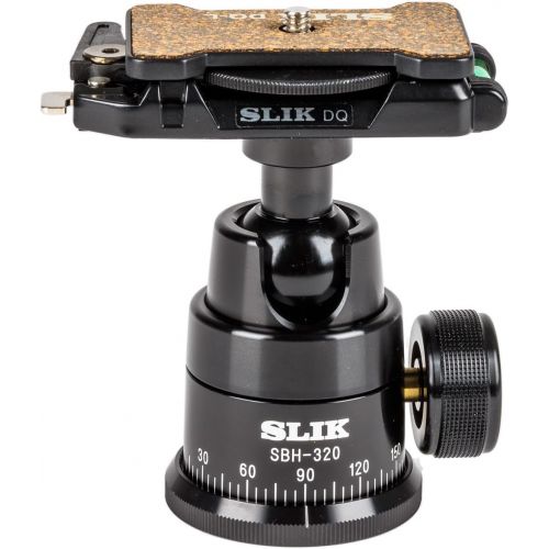  Slik SLIK SBH-320 Professional Ballhead 320 with DQ-L Quick Release, Supports 15.4 lbs., Gray (618-321)