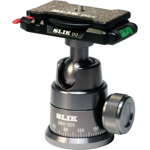  Slik SLIK SBH-320 Professional Ballhead 320 with DQ-L Quick Release, Supports 15.4 lbs., Gray (618-321)