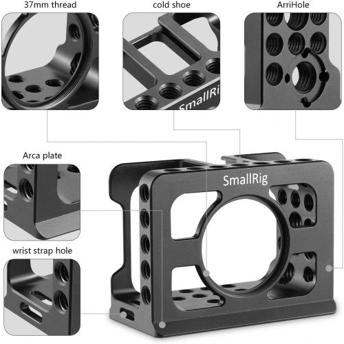  SmallRig SMALLRIG Cage for Sony RX0 with Built-in Cold Shoe and 14 38 Threaded Holes - 2106