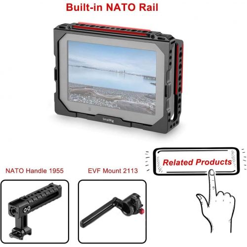  SmallRig Monitor Cage with NATO Rail for Blackmagic Design Video Assist 7 Monitor - 1830