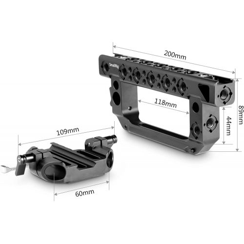  SmallRig SMALLRIG Heavy-Duty Closed Handle for FS7FS7IIFS5Ursa Mini D-Shape Quick Release Handle with NATO Rail Locating Pins 15mm Rod Clamp - 1979