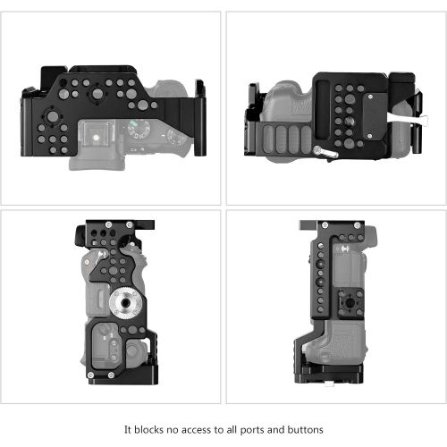  SmallRig SMALLRIG A7IIA7SIIA7RII Cage for Sony A7IIA7SIIA7RII Camera with Battery Grip (Sony VGC2EMSony VELLO BG-S3)  2031